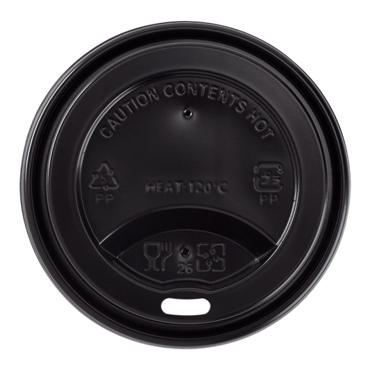 [1,000 ct] 8 oz Paper Coffee Cup Lids | 80 mm | PP | Black – LollicupStore