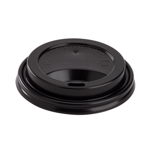 [1,000 ct] 8 oz Paper Coffee Cup Lids | 80 mm | PP | Black – LollicupStore