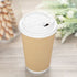 White Karat 10-24oz Enclosure Lid on cup with enclosure open