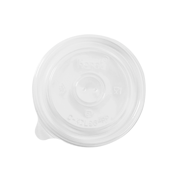 Karat 6/10oz PP Plastic Flat Lids for Paper and Gourmet Food Container