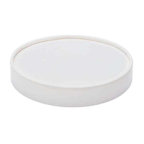 Karat 96mm Paper Lid for 6-16 oz Gourmet Paper Cold/Hot Food Containers - 1,000 pcs