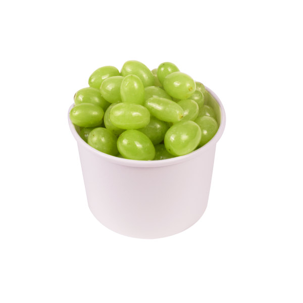 White Karat Food Container with grapes