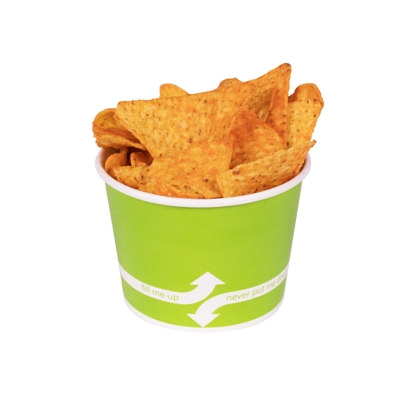 Green Karat 12oz Food Container with chips