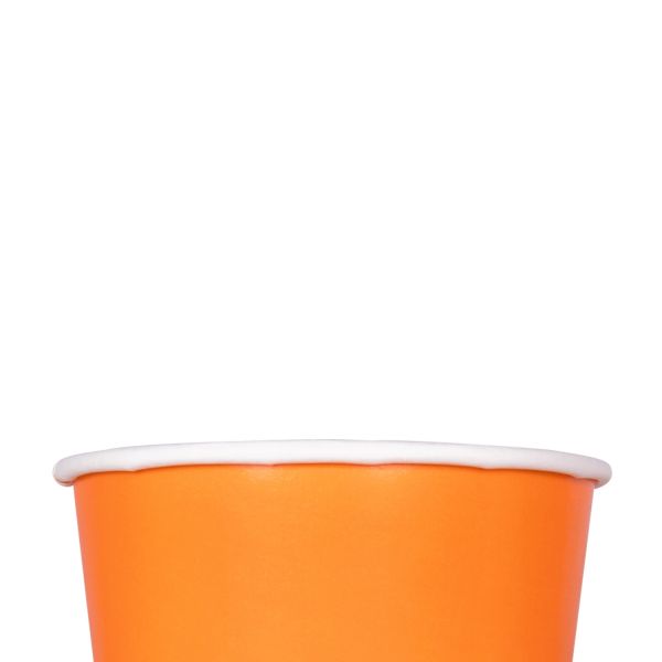 Orange Karat 12oz Food Container up close