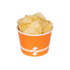 Orange Karat 12oz Food Container with chips