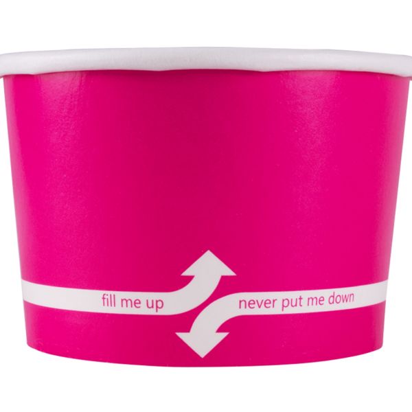Pink Karat 4oz Food Containers with generic print