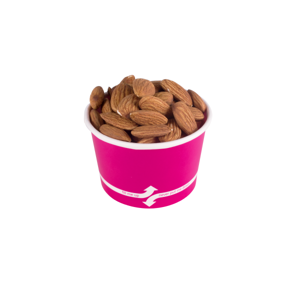 Pink Karat 4oz Food Containers with almonds