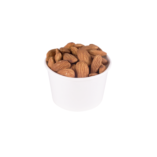 White Karat 4oz Food Containers with almonds