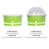 Green Karat 5oz Food Containers with flat lid and dome lid