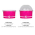 Pink Karat 5oz Food Containers with flat lid and dome lid