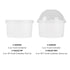 White Karat 5oz Food Containers with flat lid and dome lid