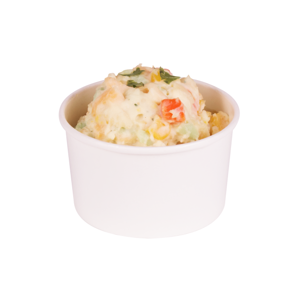 Karat 5oz Food Containers with mashed potatoes