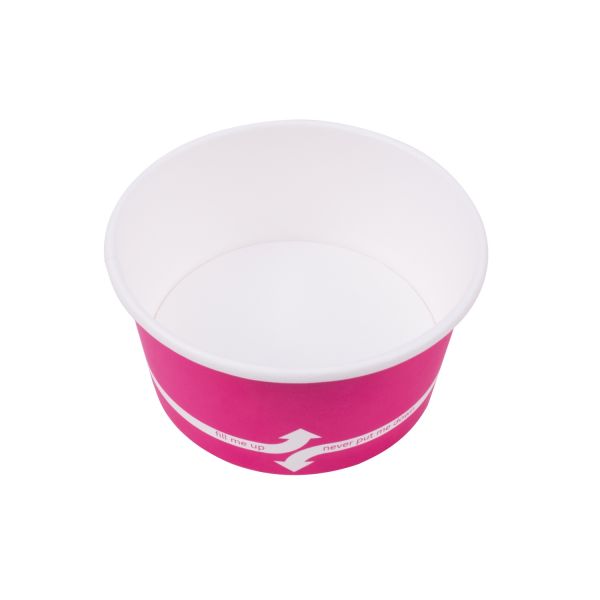 Pink Karat 6oz Food Containers inside of container from above