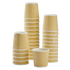 Kraft Karat 4oz Ripple Paper Hot Cups stacked