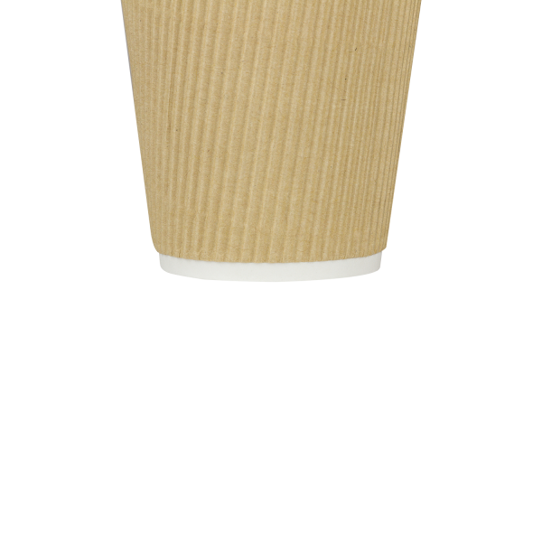 Karat 10oz Ripple Paper Hot Cup in kraft color