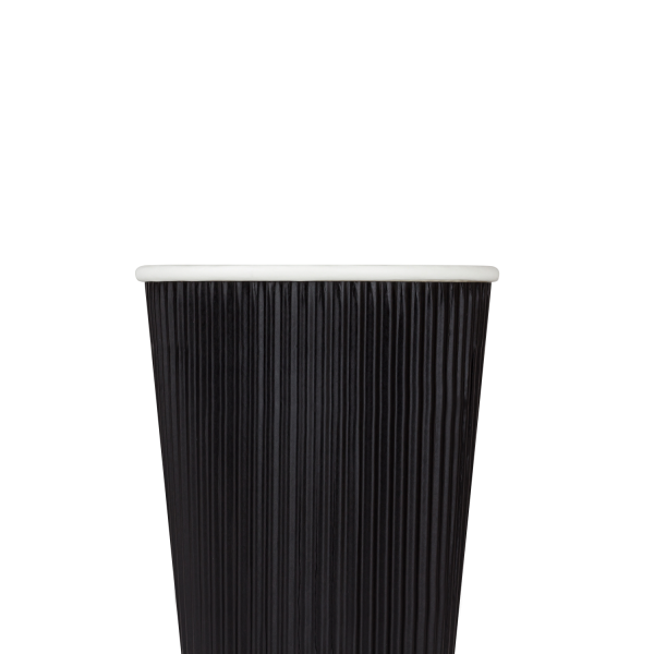 Black Karat 16oz Ripple Paper Hot Cups