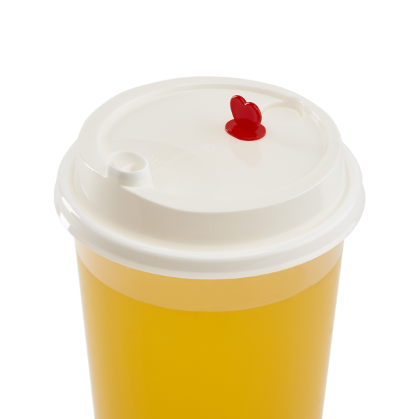 Karat 90mm Sipper Dome Lid for 16/24 oz Tall Premium PP Plastic Cup, White - 1,000 pcs