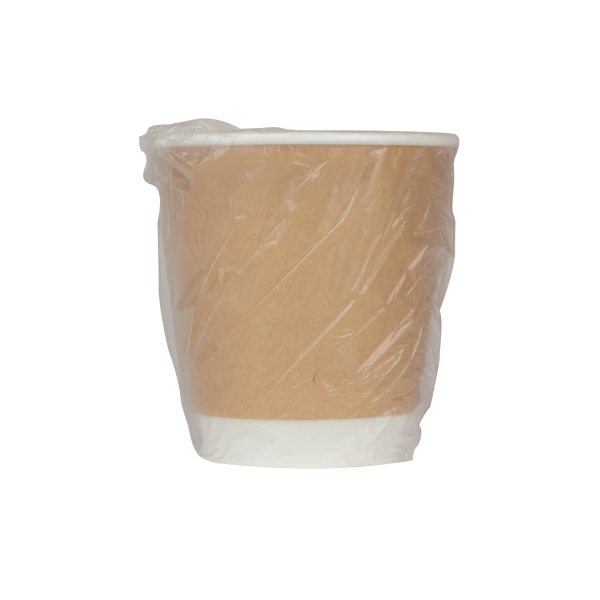 Karat 10oz Wrapped Insulated Paper Hot Cup wrapped