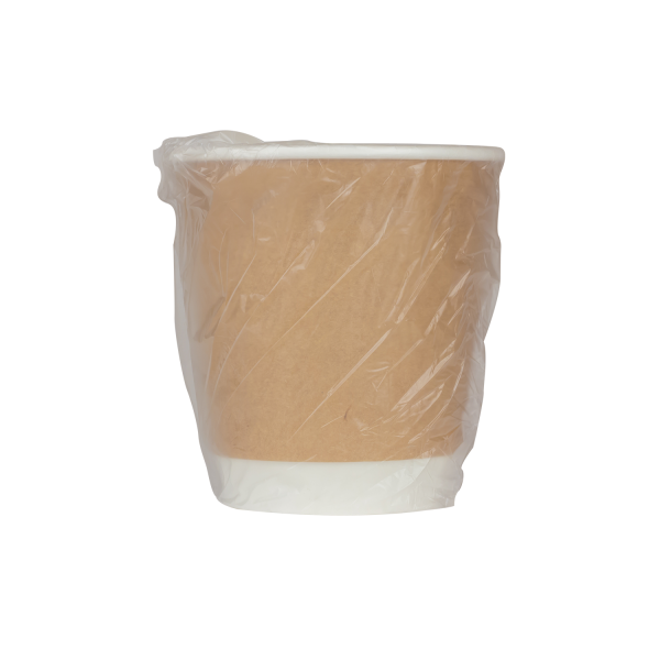 Paper Wrapped Cups 10oz Wrapped Insulated Paper Hot Cups (90mm), Kraft - 500 pcs ...