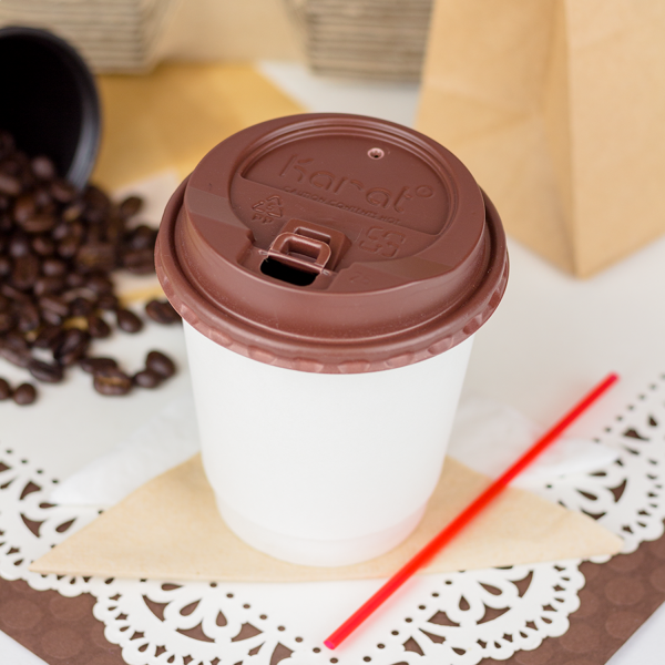 10oz Wrapped Insulated Paper Hot Cups (90mm), White - 500 pcs ...