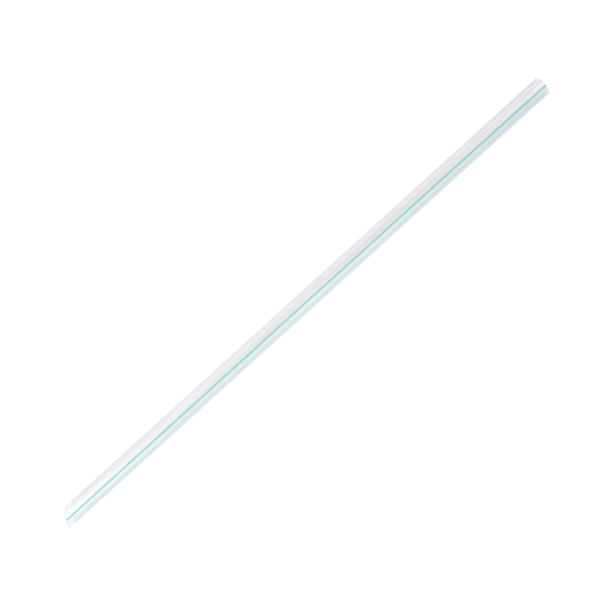 Karat 7.5'' Jumbo Straws (5mm) Unwrapped, Mixed Striped Colors - 8,000 pcs