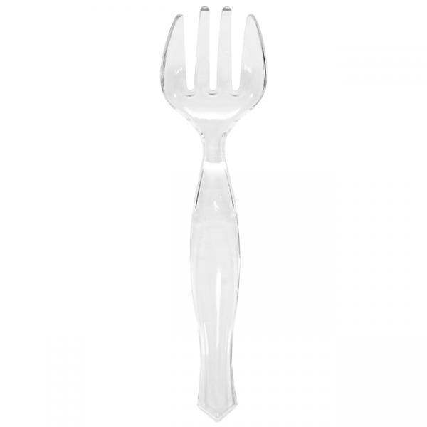 Clear Karat 9" PS Plastic Serving Fork