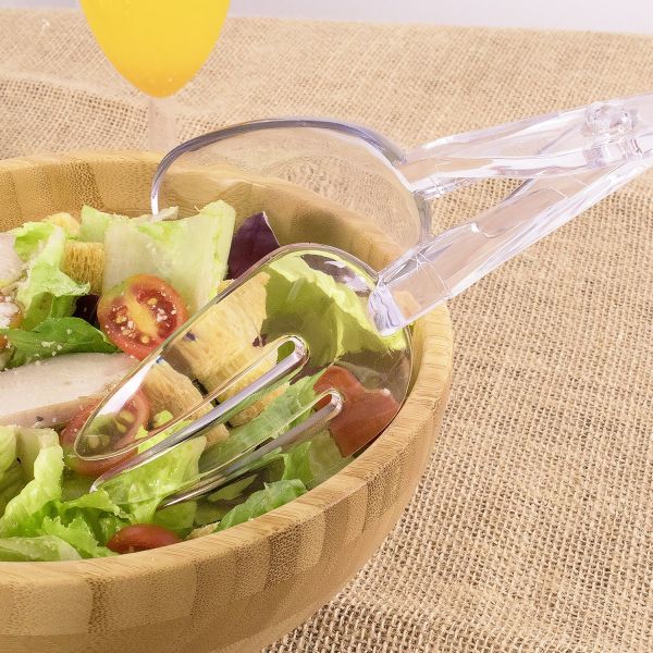 Karat 11" PS Plastic Serving Salad Tong with salad