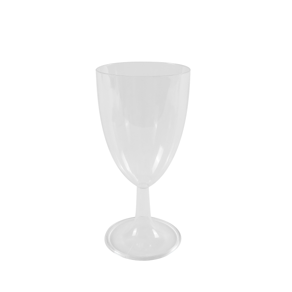 8oz. Clear Plastic Square Wine Goblet Maryland Plastic 6ct., Size: One Size