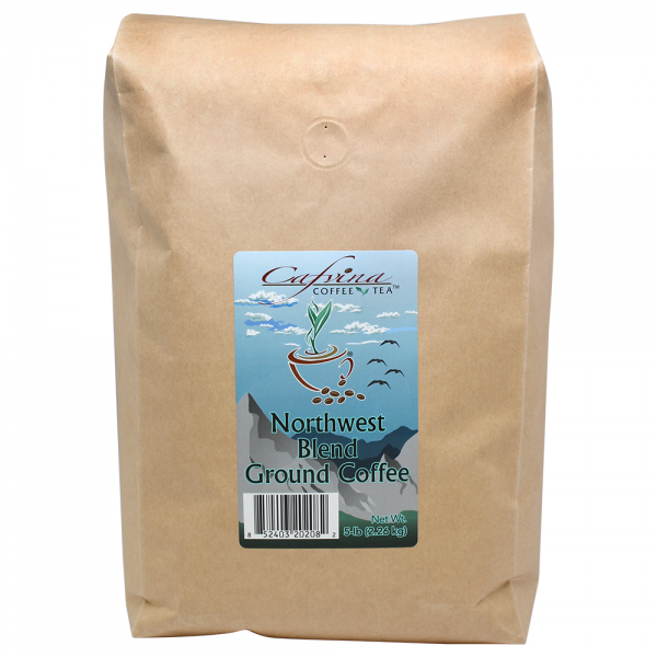 Northwest Blend Ground Coffee in paper 5 lb container