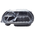 Karat OPS Lid for 36oz PP Plastic Microwaveable Black Take Out Box, 3 Compartments - 300 pcs
