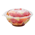 Clear Karat 24 oz PET Plastic Salad Bowl with fruit