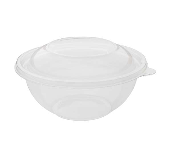 Yocup Company: Yocup 32 oz Clear 7 Premium PET Plastic Salad Bowl