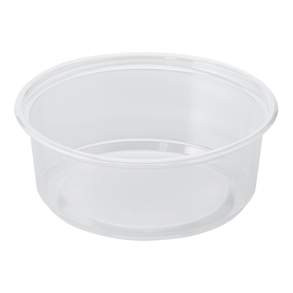 8 oz. White PP Plastic Round Container, L409