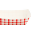 Zoomed in view of Red and White Check Karat 0.5 lb Food Tray