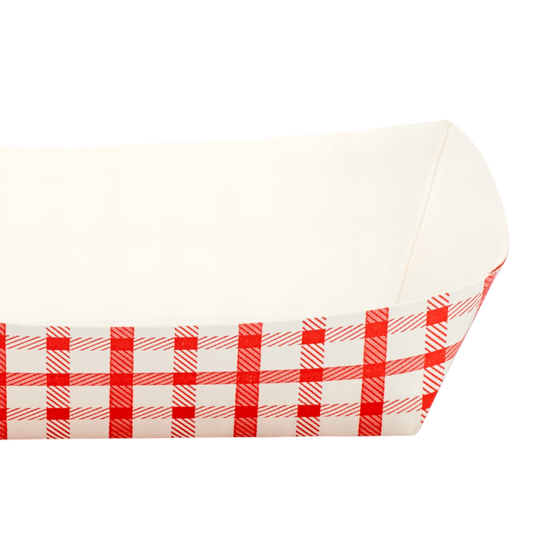 Red and White Karat 2.0 lb Food Tray