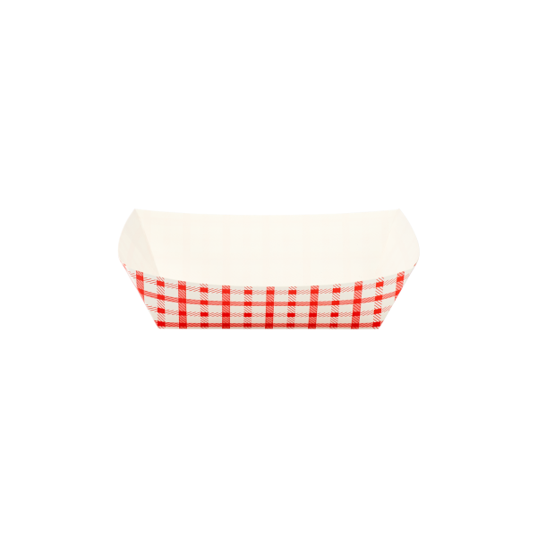 Red and White Karat 2.5 lb Food Tray
