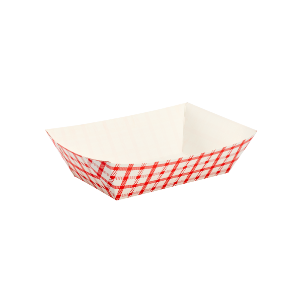 Red and White Karat 3.0 lb Food Tray