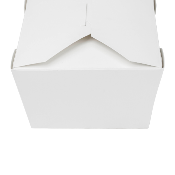 White Microwavable Folded Paper #1 Takeout Boxes - Karat Small Fold-To-Go  Container - 30oz - 4.3