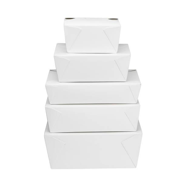 Karat 30 fl oz. Fold-To-Go Box #1, White - 450 Pcs
