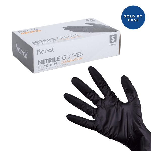 Karat Nitrile Powder-Free Gloves (Black), Small - 1,000 pcs