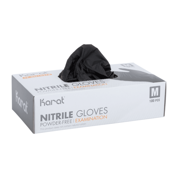 Karat Nitrile Powder-Free Gloves (Black), Medium - 1,000 pcs