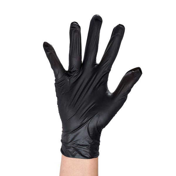 Karat Synthetic Vinyl Powder-FREE Glove (Black), Small - 1,000 pcs