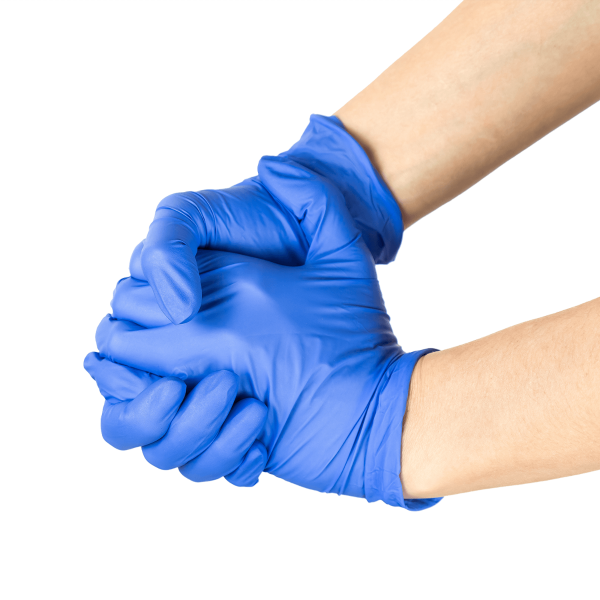 Karat Synthetic Vinyl Powder-FREE Glove (Blue), Large - 1,000 pcs