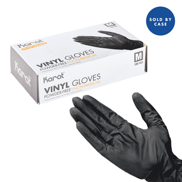 Karat Vinyl Powder-FREE Glove (Black), Medium - 1,000 pcs