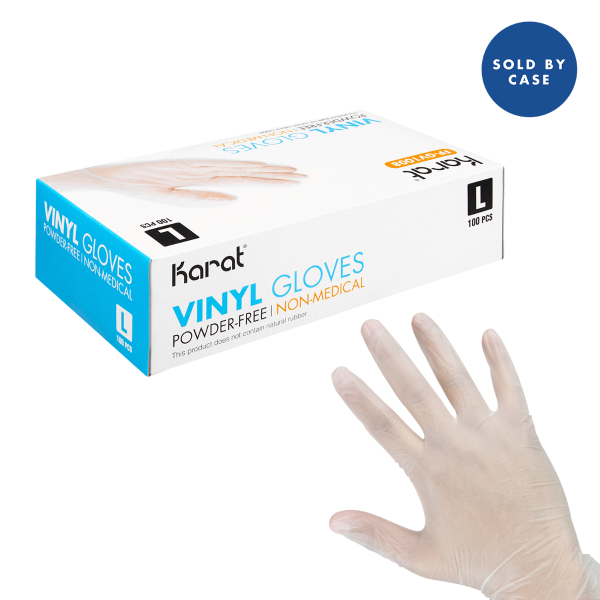 thumbnail image 2 of Vinyl Powder-Free Gloves - Latex Free - Choose Size: Small, Medium, Large, X-Large 2 of 6