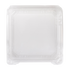 Clear Karat 9''x9'' PET Plastic Hinged Containers from above