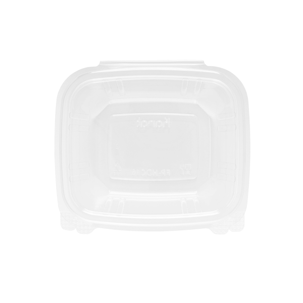 Karat 16 oz PET Plastic Hinged Deli Container - 200 pcs