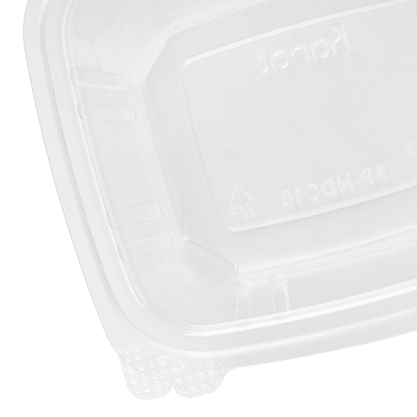 Karat 16 oz PET Plastic Hinged Deli Container - 200 pcs