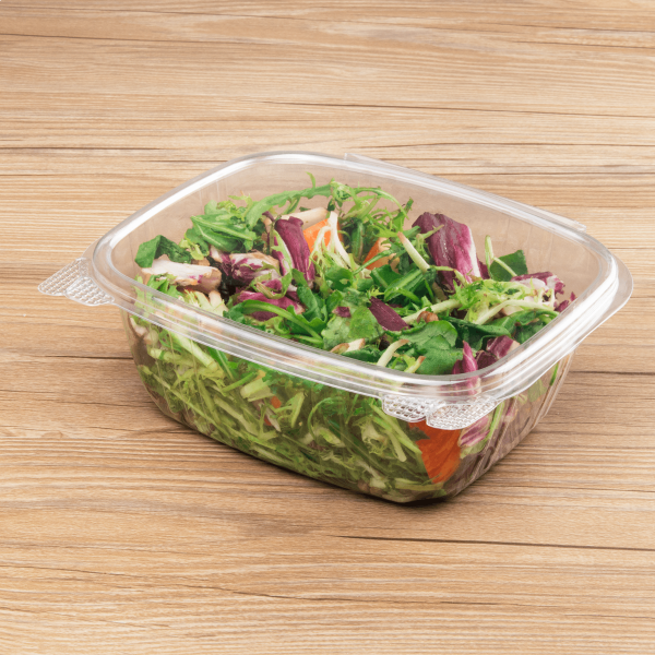 Dedrian 32 oz Clear Pet Plastic Salad Container with Lid (Set of 15) Prep & Savour