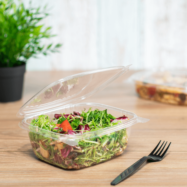 Compostable 12oz Plastic Hinged Deli Containers